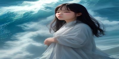 娇小身材女性穿高叉连体泳衣在海边沙滩，高叉设计让腿部线条更显修长，整体比例拉长